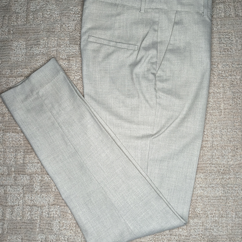 H&M Women's Dress Pants Size 4 Grey Skinny Leg High Rise Pockets Business Casual